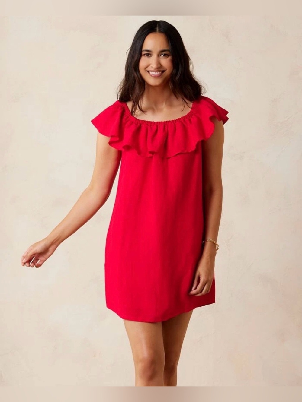 Tommy Bahama Red Off-The-Shoulder Dress